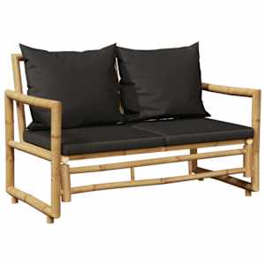 vidaXL aiapink istmepatjadega, 115 cm, bambus