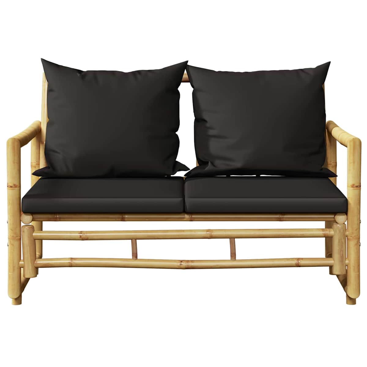 Havebænk med hynder 115 cm bambus - Billede 4