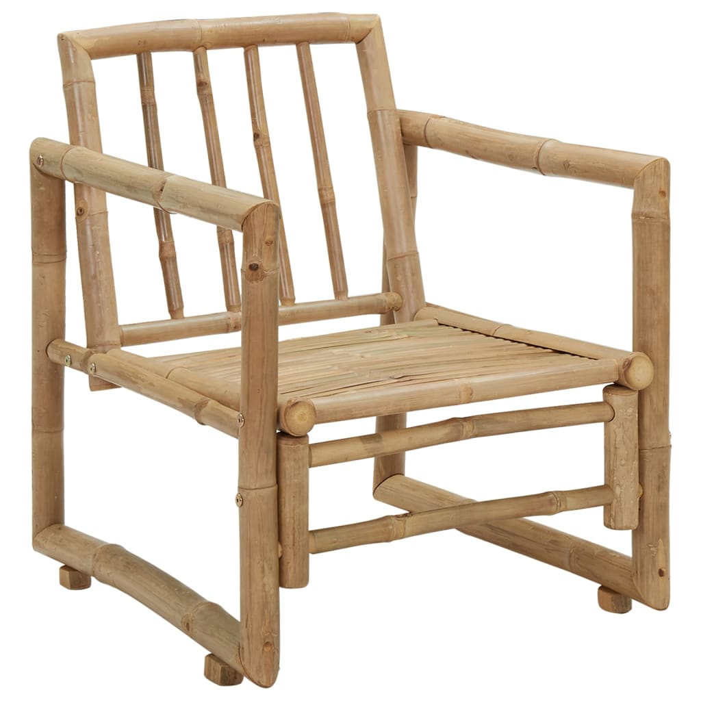  Záhradné stoličky s podložkami 2 ks bambusové