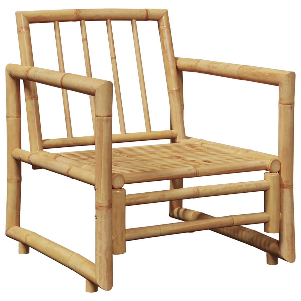 Havestole 2 stk. med hynder bambus - Billede 3