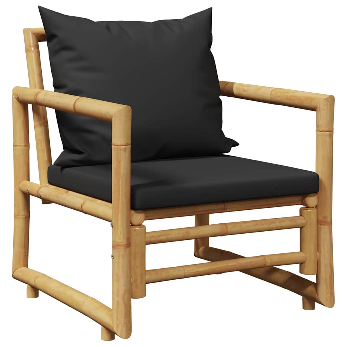 Havestole 2 stk. med hynder bambus - Billede 4