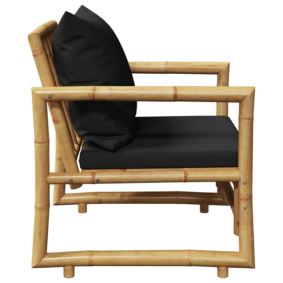 Havestole 2 stk. med hynder bambus - Billede 6