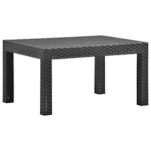 Zahradní stůl antracitový 58 x 58 x 41 cm PP ratan