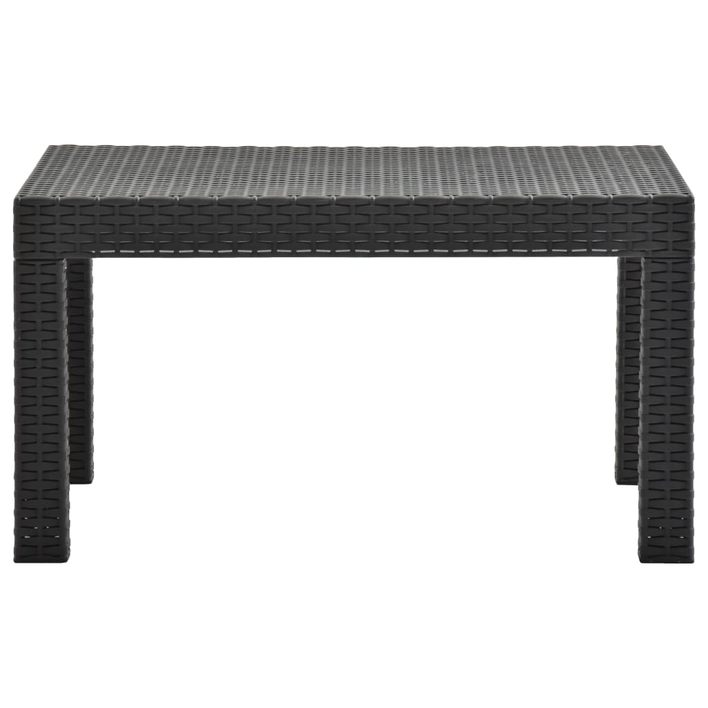 

vidaXL Tuintafel 58x58x41 cm PP rattan antracietkleurig