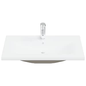 Zápustné umyvadlo s baterií 81 x 39 x 18 cm keramické bílé - obrázek 3