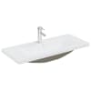 vidaXL sisseehitatud valamu kraaniga, 91x39x18 cm, keraamiline, valge