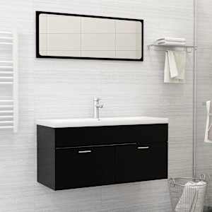 Vgradni umivalnik s pipo 101x39x18 cm keramičen bel