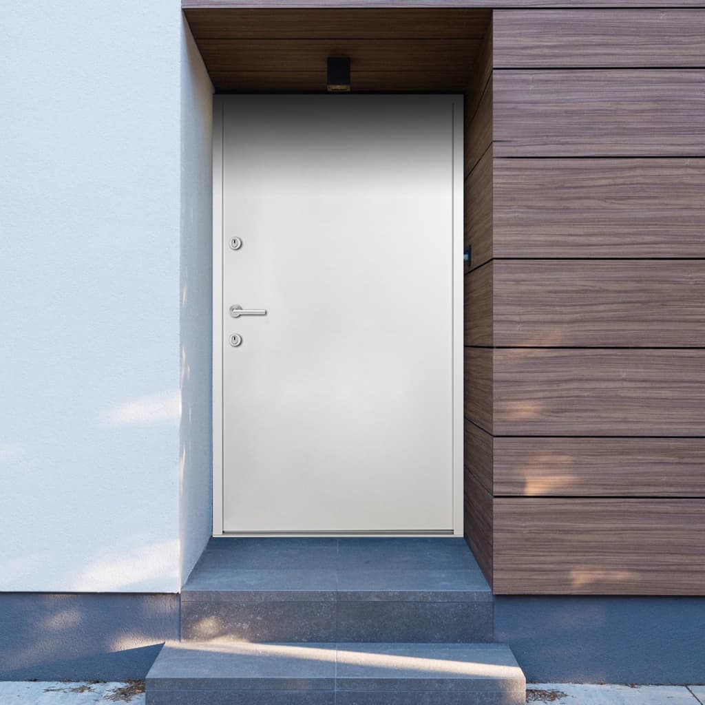 vida XL Haustür Aluminium Weiß 100x 200 cm