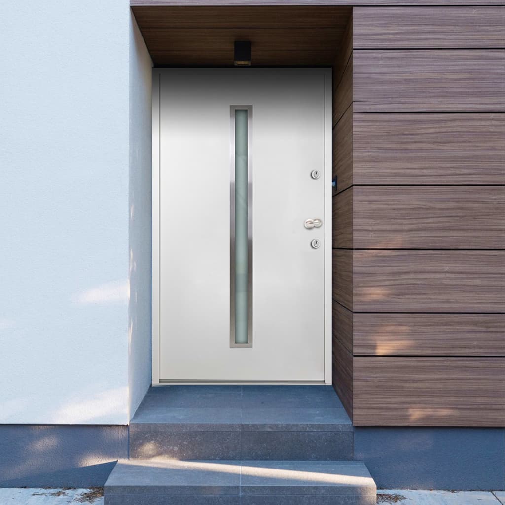 vida XL Haustür Aluminium Weiß 110x 207,5 cm
