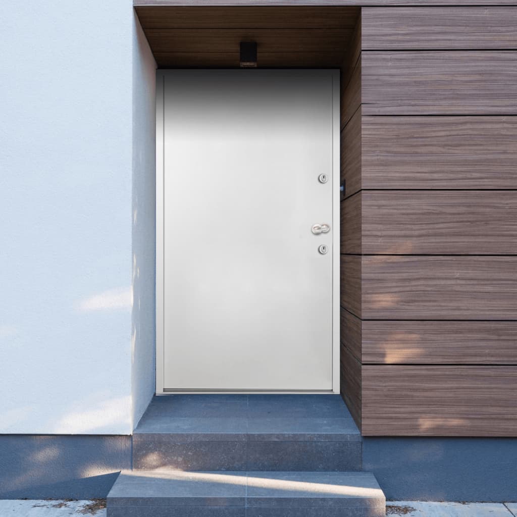 vida XL Haustür Aluminium Weiß 100x 200 cm