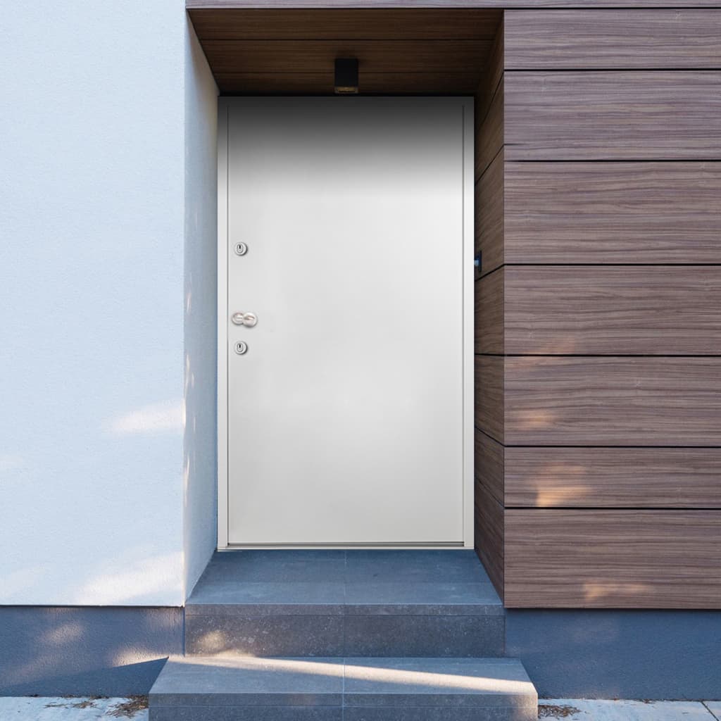 vida XL Haustür Aluminium Weiß 100x 200 cm