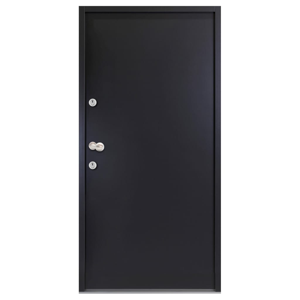 vidaXL Hliníkové vchodové dveře antracitové 100 x 200 cm