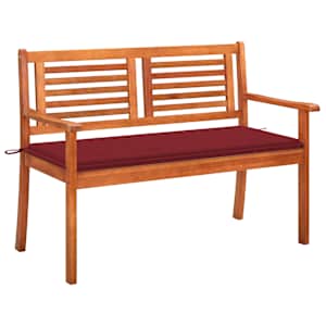 vidaXL 2-kohaline aiapink padjaga, 120 cm, eukal&uuml;ptipuit