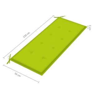 2místná zahradní lavice s poduškou 120 cm masivní eukalyptus - obrázek 10