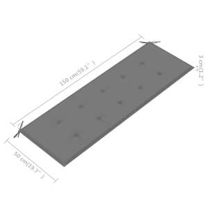 3místná zahradní lavice s poduškou 150 cm masivní eukalyptus - obrázek 9