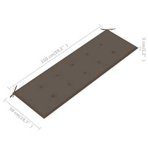 3místná zahradní lavice s poduškou 150 cm masivní eukalyptus - obrázek 10