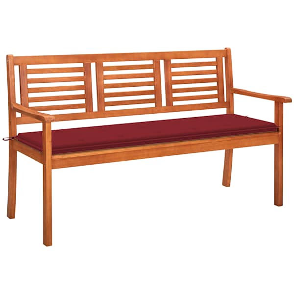 vidaXL 3-kohaline aiapink padjaga 150 cm, eukal&uuml;ptipuit