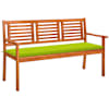 vidaXL 3-kohaline aiapink padjaga 150 cm, eukal&uuml;ptipuit