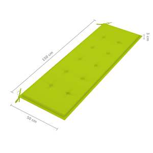 3místná zahradní lavice s poduškou 150 cm masivní eukalyptus - obrázek 11