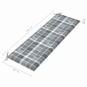 3místná zahradní lavice s poduškou 150 cm masivní eukalyptus - obrázek 10