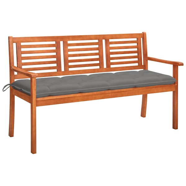 vidaXL 3-kohaline aiapink padjaga, 150 cm, eukal&uuml;ptipuit