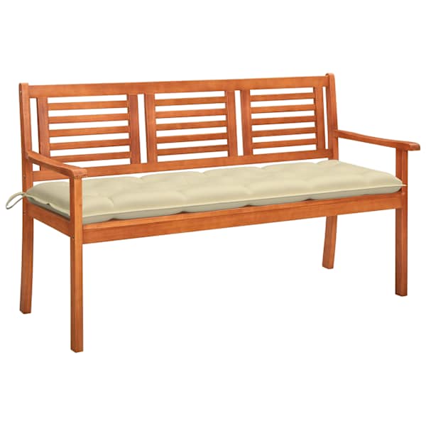 vidaXL 3-kohaline aiapink padjaga, 150 cm, eukal&uuml;ptipuit