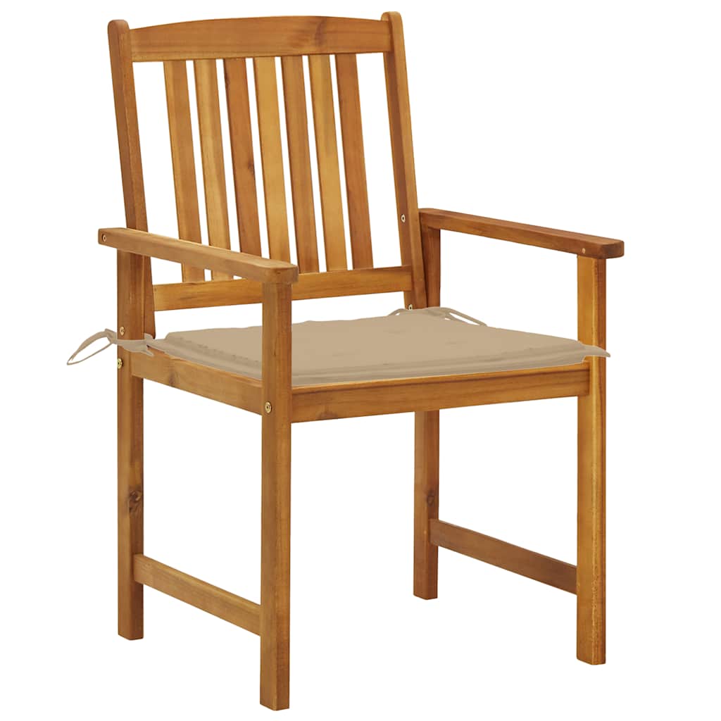 

vidaXL Tuinstoelen 4 st met kussens massief acaciahout