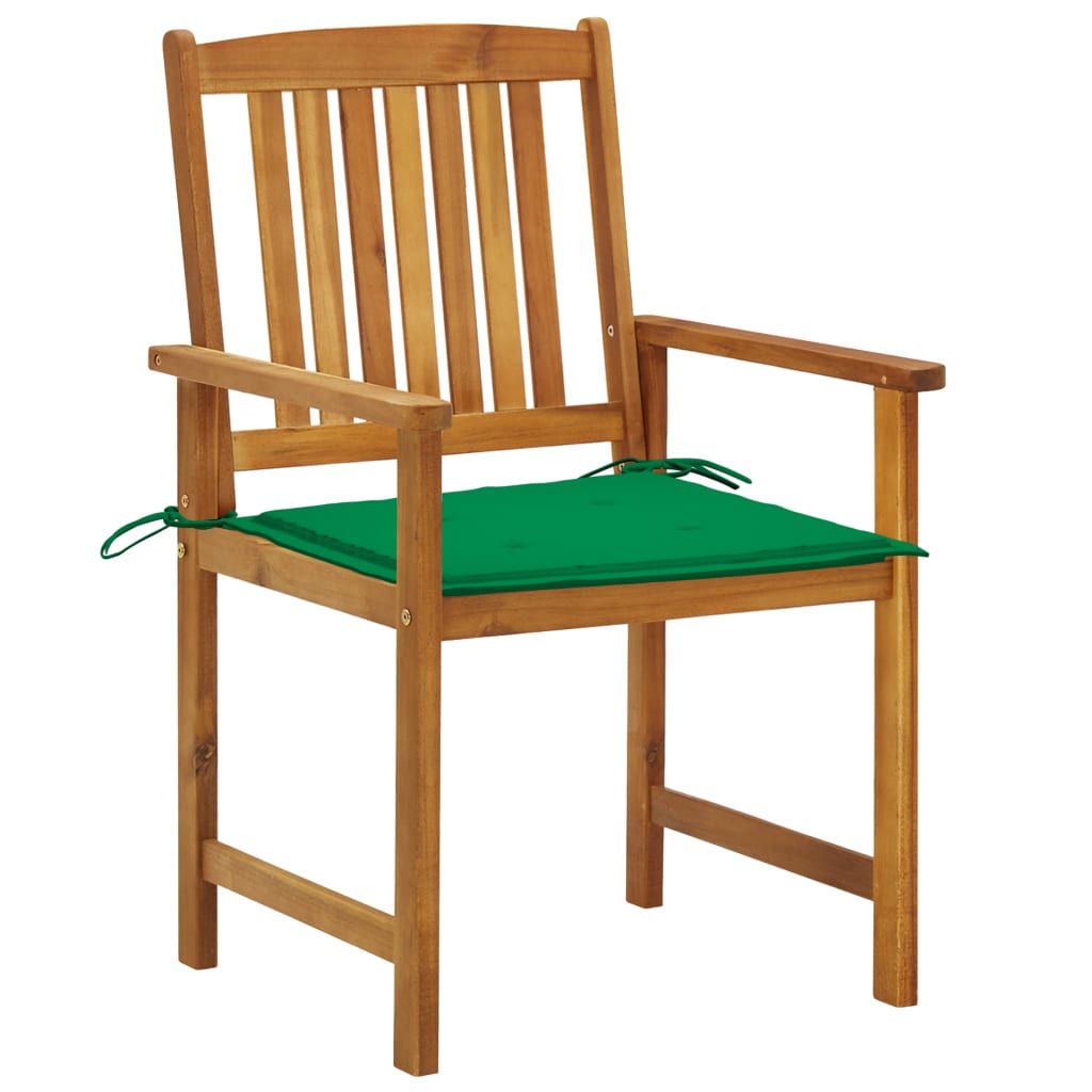 vidaXL Tuinstoelen 4 st met kussens massief acaciahout afbeelding