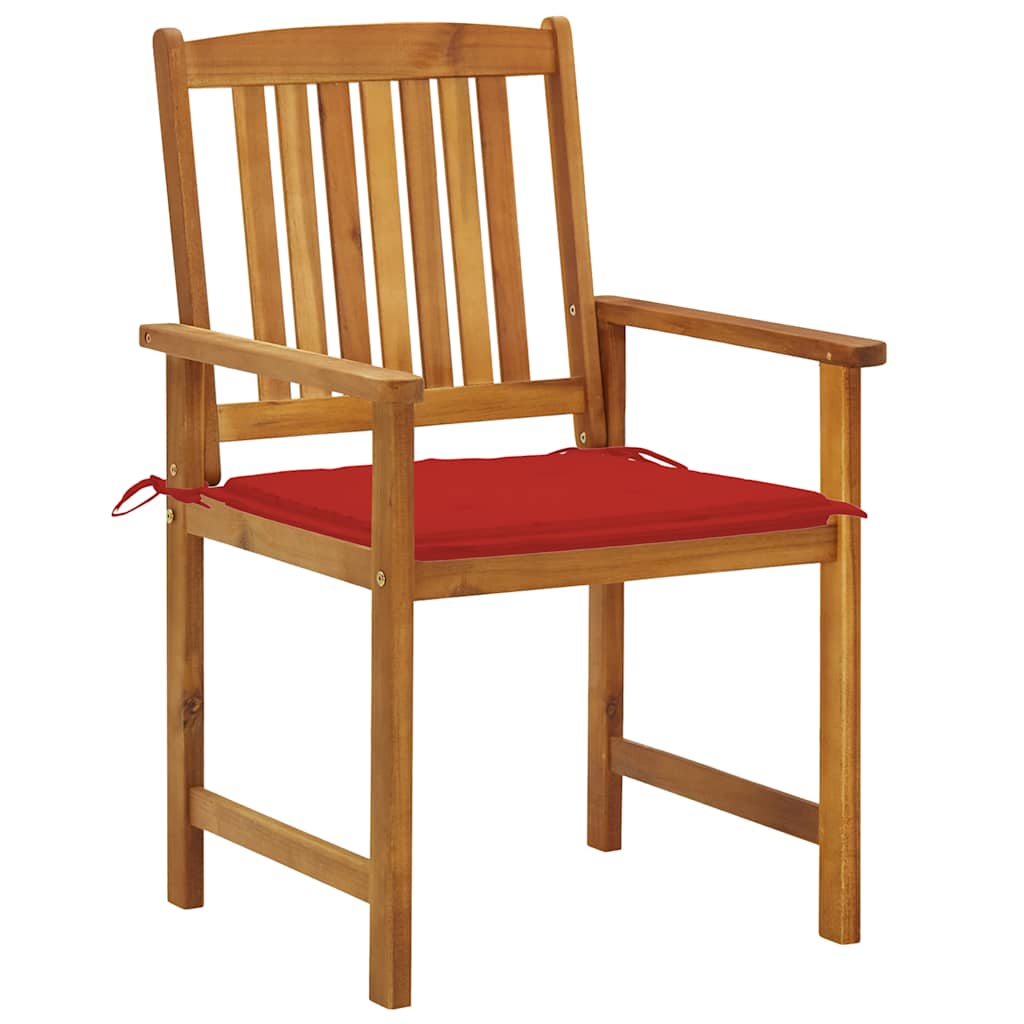 vidaXL Tuinstoelen 2 st met kussens massief acaciahout afbeelding