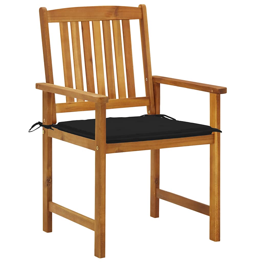 

vidaXL Tuinstoelen 2 st met kussens massief acaciahout