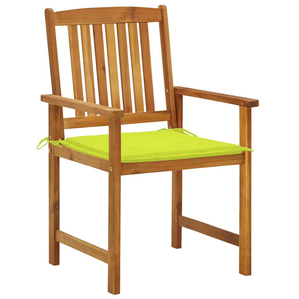vidaXL Tuinstoelen 2 st met kussens massief acaciahout afbeelding