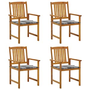 Vrtni stoli z blazinami 4 kosi trden akacijev les