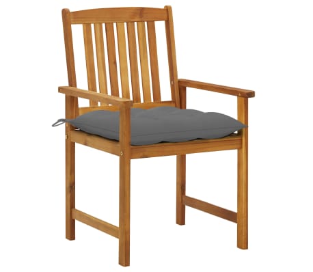 vidaXL Sodo kėdės su pagalvėlėmis, 4vnt., akacijos medienos masyvas