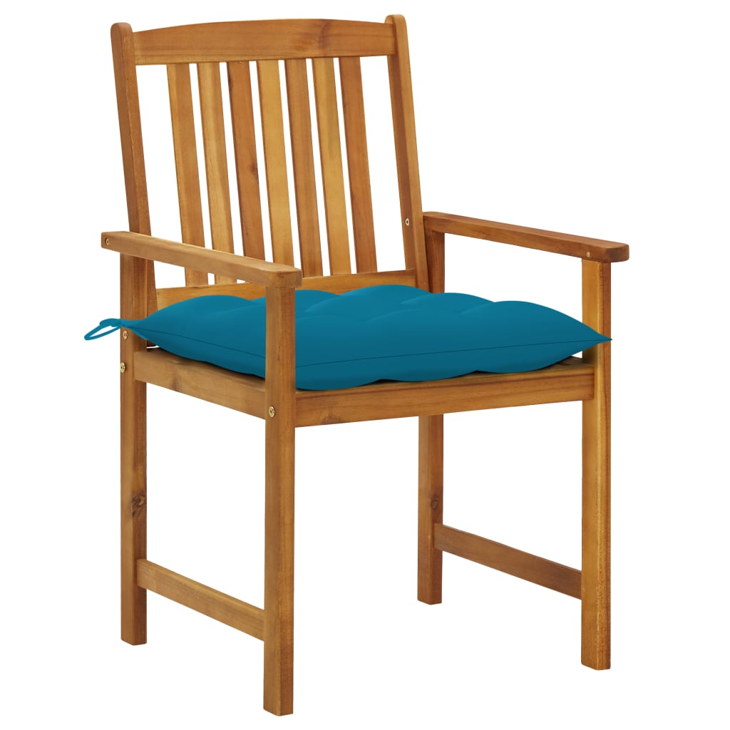 vidaXL Tuinstoelen 4 st met kussens massief acaciahout