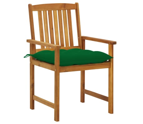 vidaXL Cadeiras de jardim c/ almofad&otilde;es 4 pcs madeira de ac&aacute;cia maci&ccedil;a