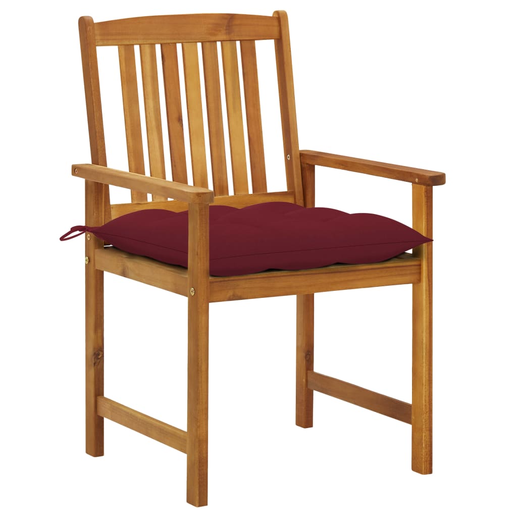

vidaXL Tuinstoelen 4 st met kussens massief acaciahout