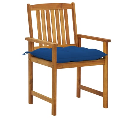 vidaXL Sodo kėdės su pagalvėlėmis, 4vnt., akacijos medienos masyvas