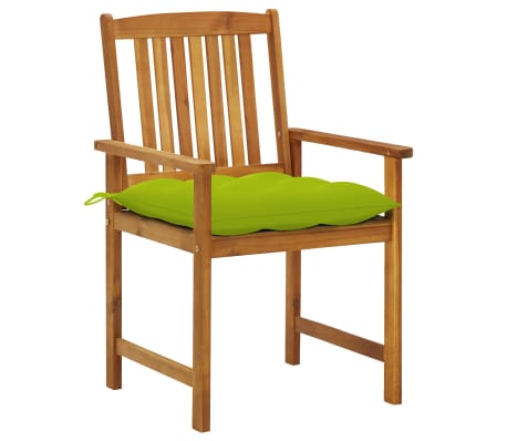 vidaXL Sodo kėdės su pagalvėlėmis, 2vnt., akacijos medienos masyvas