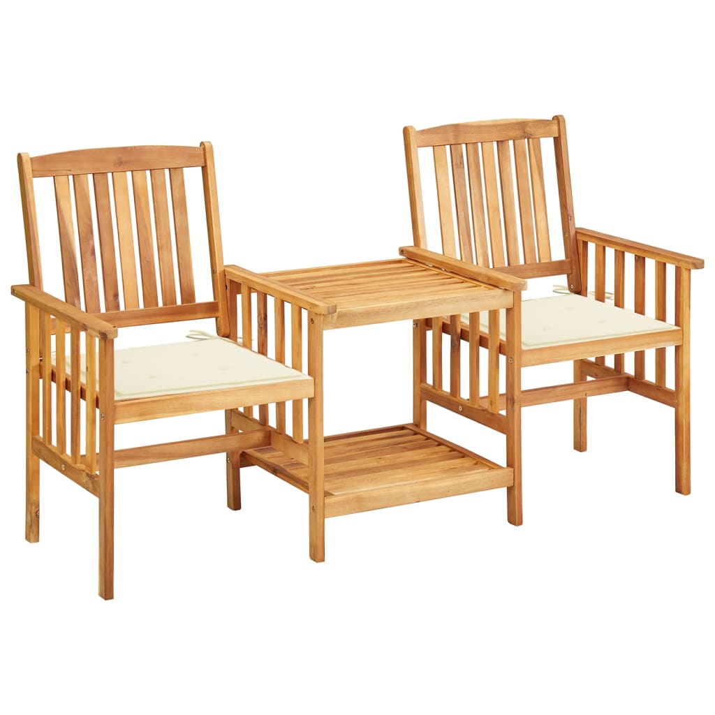 Gartenstühle mit Teetisch und Kissen Akazie Massivholz kaufen