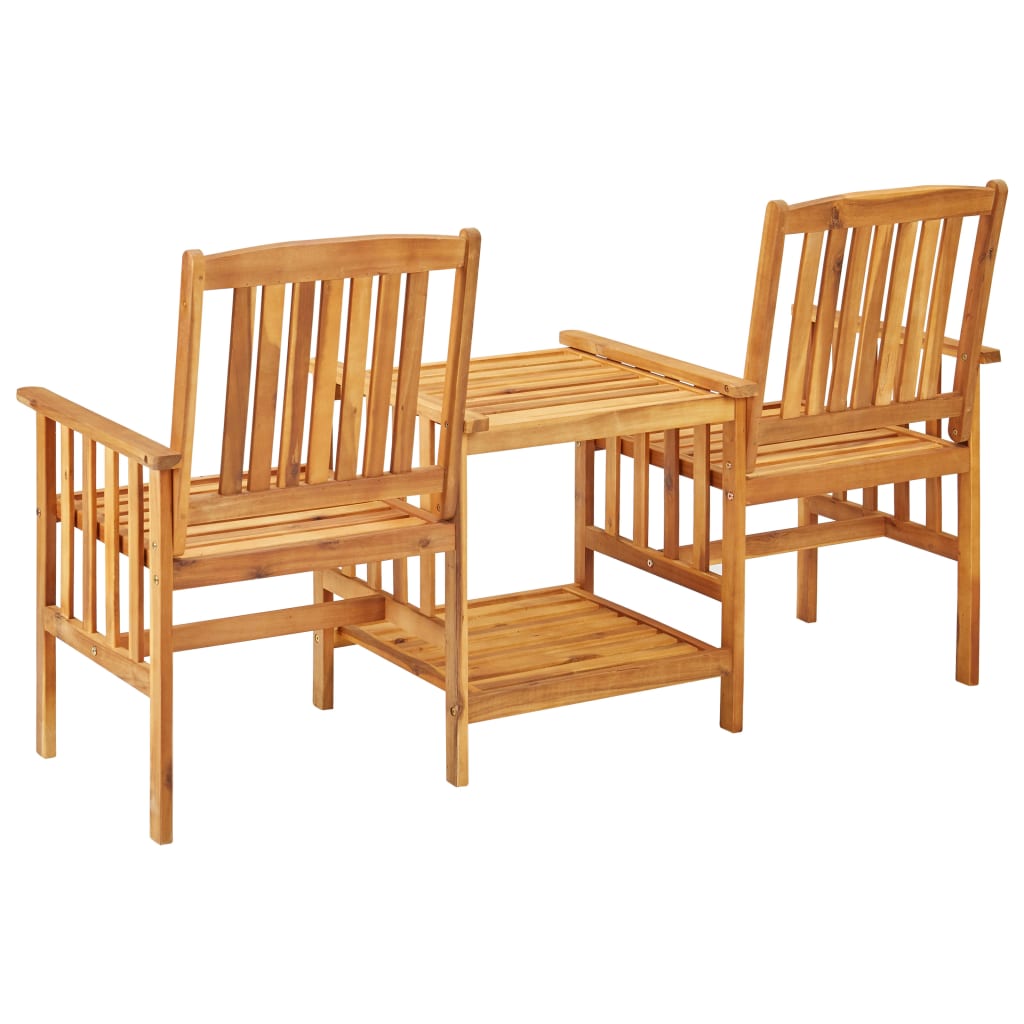 Gartenstühle mit Teetisch und Kissen Akazie Massivholz kaufen 4