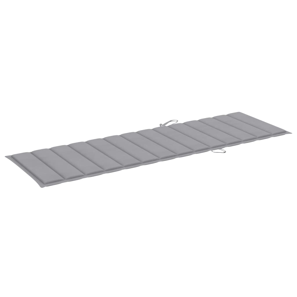 vidaXL Ligbed met kussen massief acaciahout afbeelding