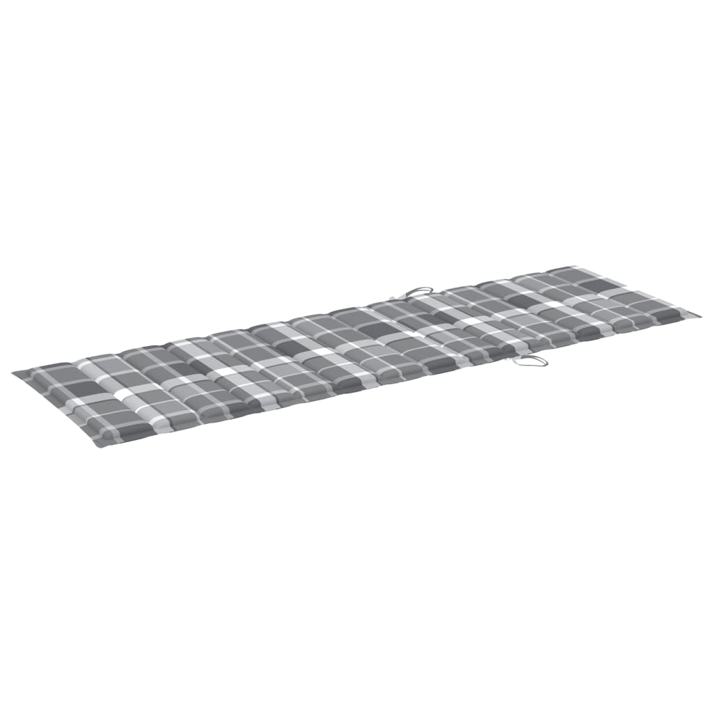 

vidaXL Ligbed met kussen massief acaciahout