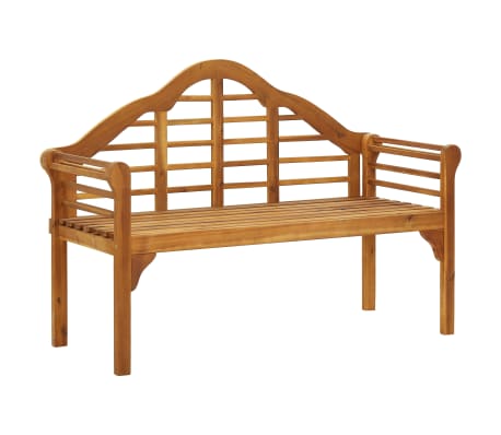 vidaXL Patio Queen Bench with Cushion 53.1" Solid Acacia Wood