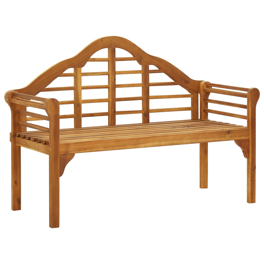 vidaXL Patio Queen Bench with Cushion 53.1" Solid Acacia Wood