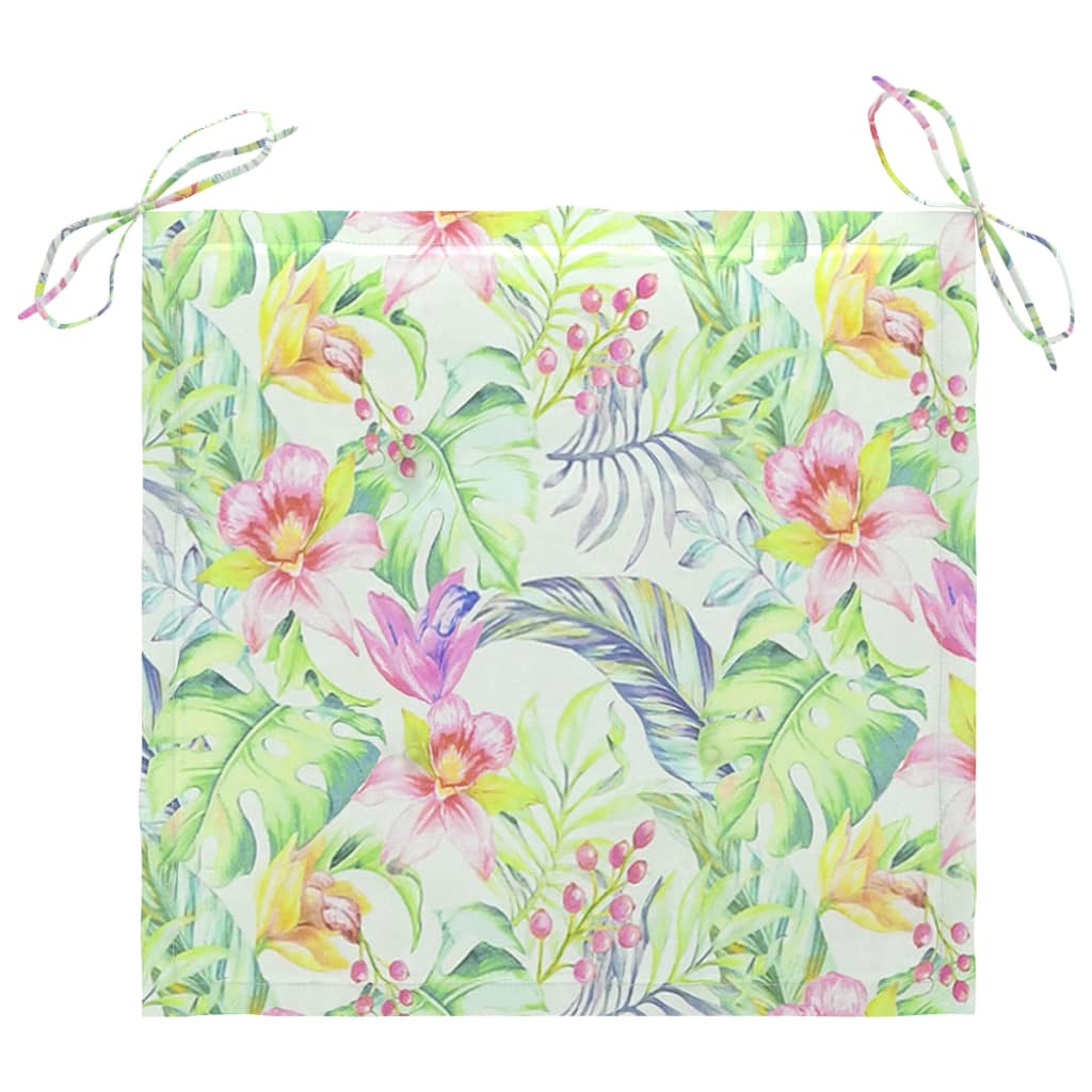 2 db tömör akácfa és acél kerti szék párnával