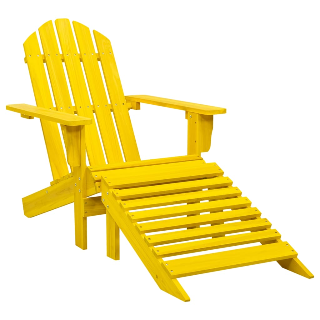 Adirondack-Gartenstuhl mit Fußstütze Massivholz Tanne Gelb kaufen