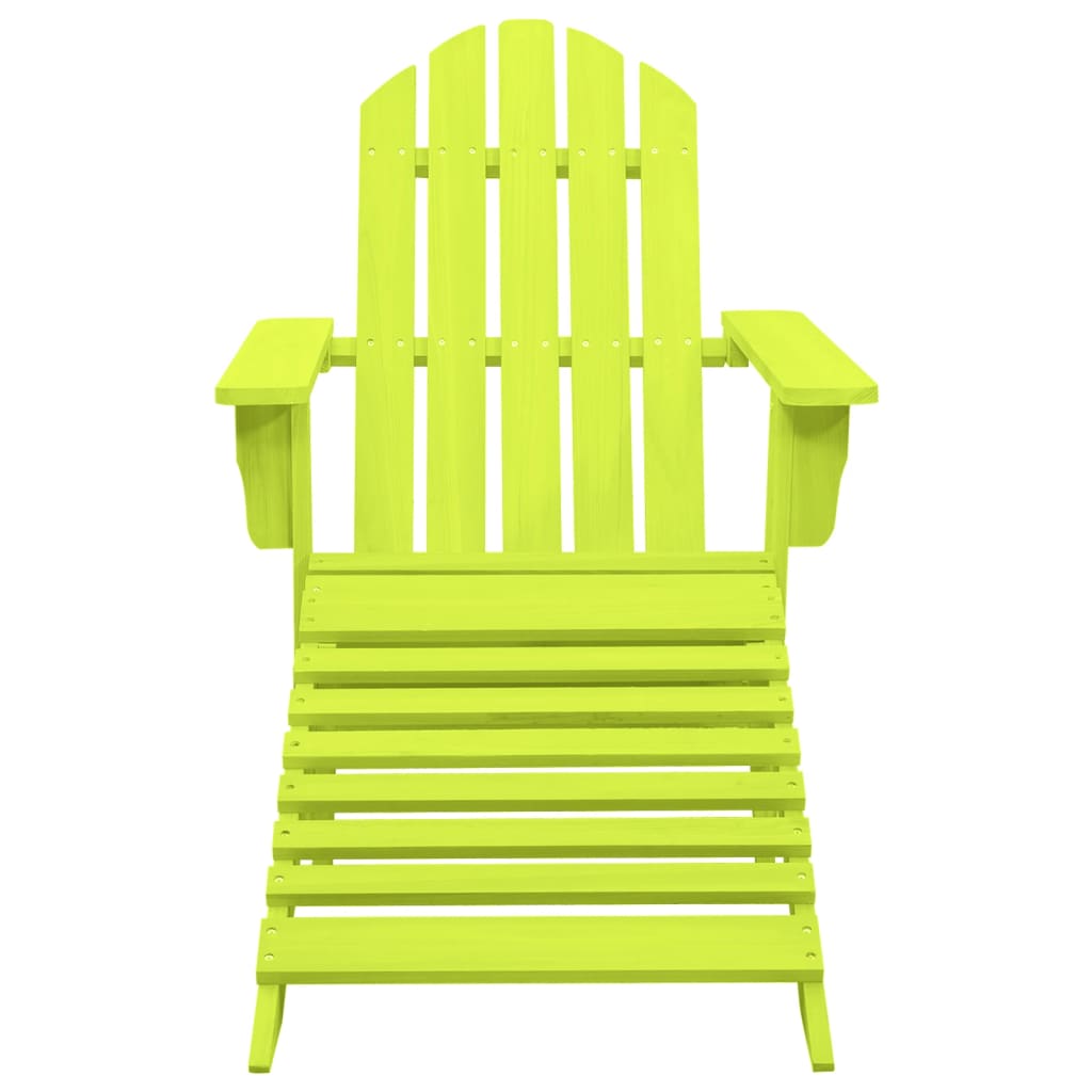 vidaXL Adirondack-puutarhatuoli rahilla täysi kuusi vihreä