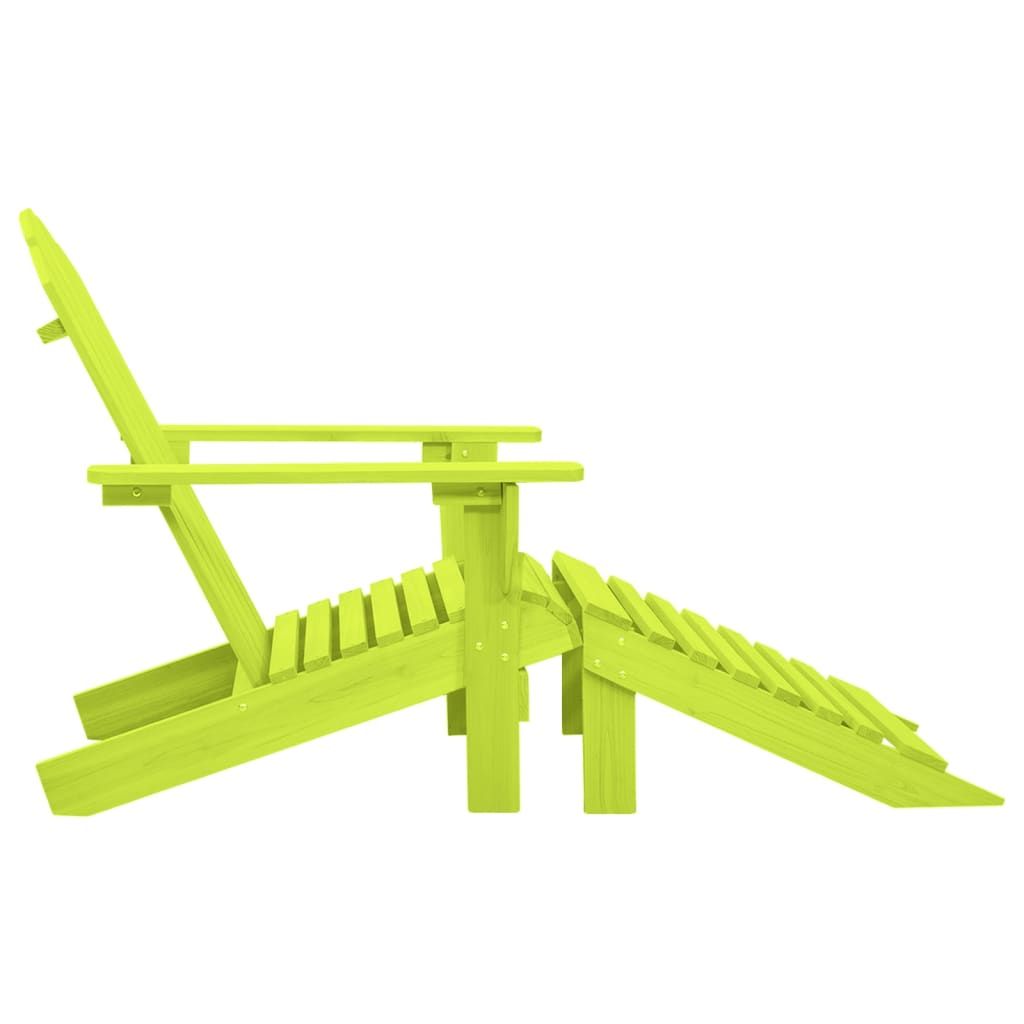 Thumbnail - vidaXL Adirondack-Gartenstuhl mit Fußteil Massivholz Tanne Grün