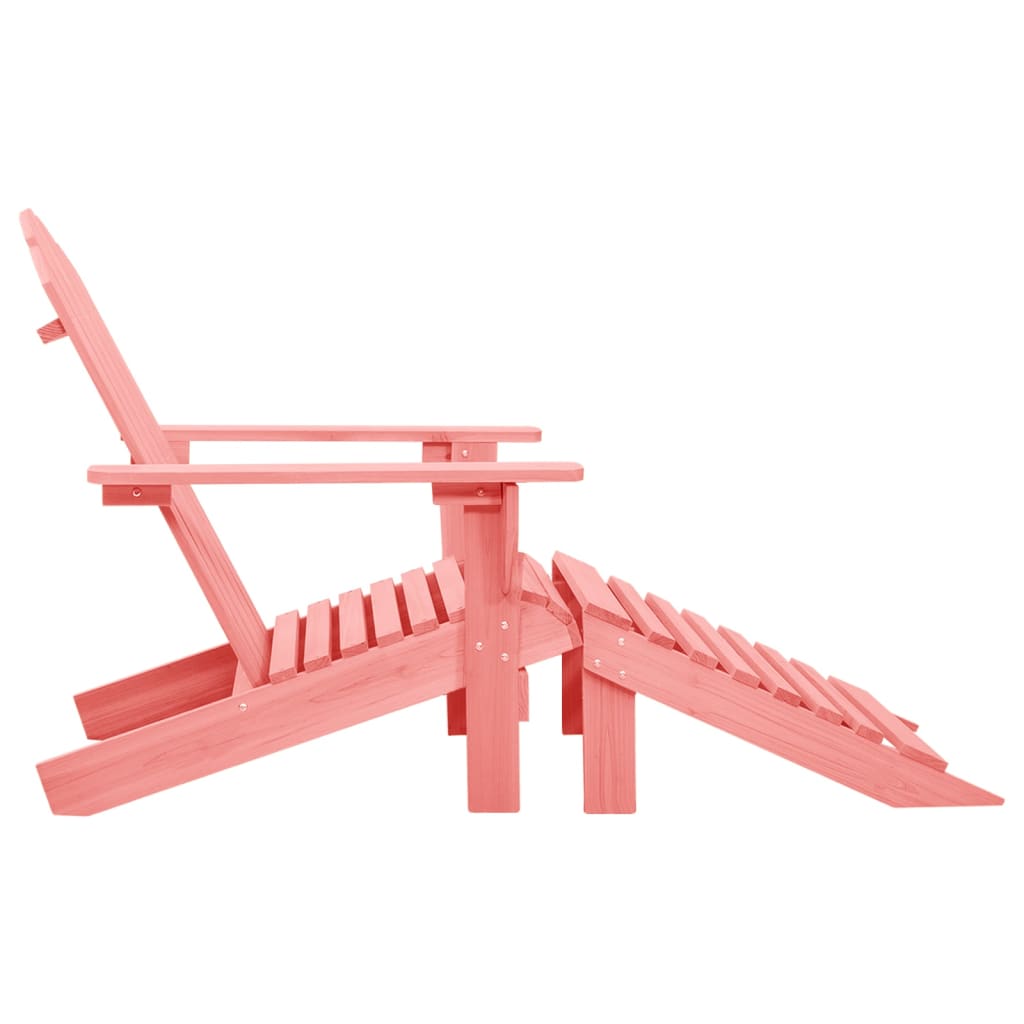 Thumbnail - vidaXL Adirondack-Gartenstuhl mit Fußteil Massivholz Tanne Rosa