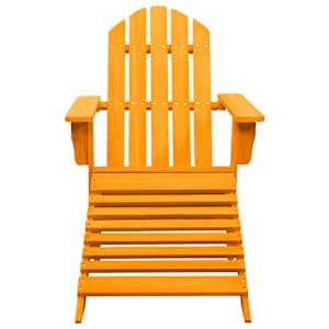 Zahradní židle Adirondack s podnožkou masivní jedle oranžová - obrázek 2